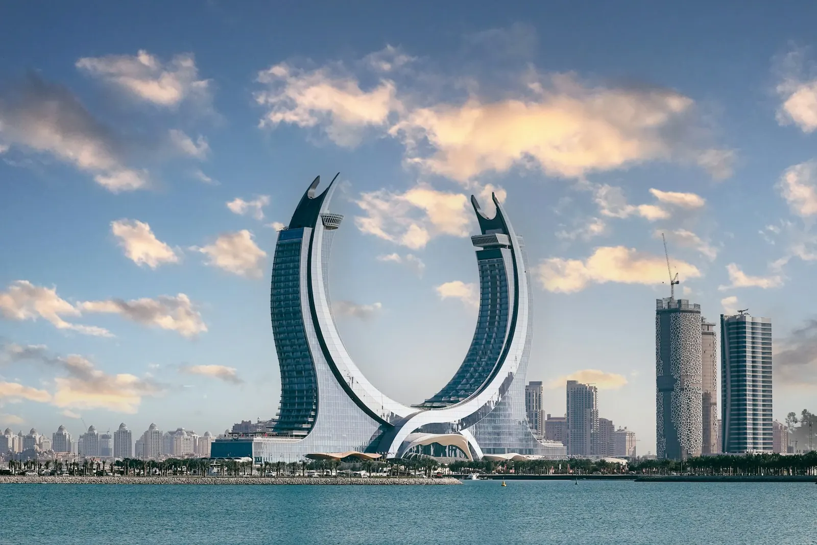 Katara Towers on the Doha waterfront